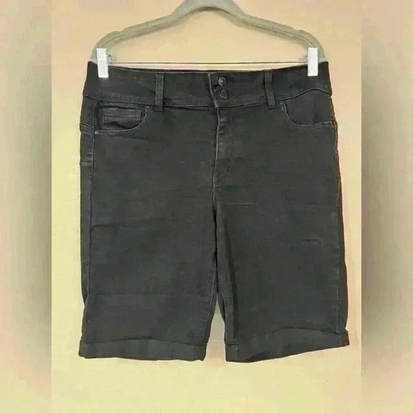 Wax Jean Butt, I love you black stretch jeans shorts double button size … - Picture 1 of 7